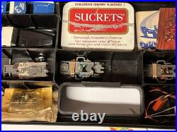 Vintage SLOT CAR LOT AFX 52 Track Pieces Cars Chassis Aurora Tyco HO 1970s