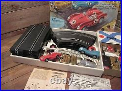 Vintage STROMBECKER ROAD RACING Slot Car Set COMPLETE RACE TRACK With Extras