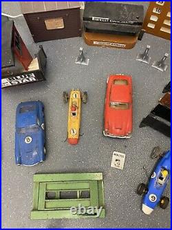 Vintage Scalectrix Items, Buildings, Tracks, Cars