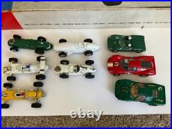 Vintage Strombecker Slot Car Indianapolis Road Racing With 8 Cars, Track, &Extras