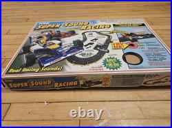 Vintage TYCO 1992 Super Sound Racing Slot Cars Race Track Set Nice Box