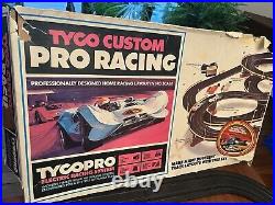 Vintage TYCO Custom Racing Slot Car With Cars Track Complete Pro Porsche