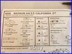 Vintage TYCO Magnum 440 x-2 California GT Slot Car Track Set Datsun Cars + Tires
