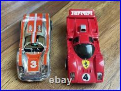 Vintage TYCO Super Duper Double Looper With Night Glow Slot Car Track (2) Cars