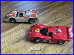 Vintage TYCO Super Duper Double Looper With Night Glow Slot Car Track (2) Cars