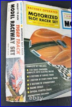 Vintage Tiger Track Model Raceway Set 1/32 Slot Car SEALED 1960s