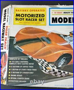 Vintage Tiger Track Model Raceway Set 1/32 Slot Car SEALED 1960s