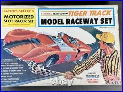 Vintage Tiger Track Model Raceway Set 1/32 Slot Car SEALED 1960s
