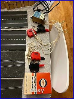 Vintage Tri-ang Scalextric Slot Car Track 61 pc, many rare pieces, 1/32 scale