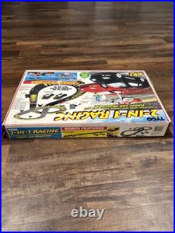 Vintage Tyco 2-in-1 Racing Slot Car Race Track Set NEW Bonus Drag Strip 4 Cars