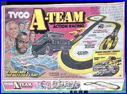 Vintage Tyco A-Team Action Racing, HO Slot Car Set. Extended Track Included Vintage Tyco A-Team Action Racing, HO Slot Car Set. Extended Track Included