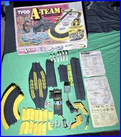 Vintage Tyco A-Team Action Racing, HO Slot Car Set. Extended Track Included