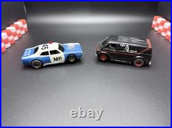Vintage Tyco A-Team Action Racing, HO Slot Car Set. Extended Track Included