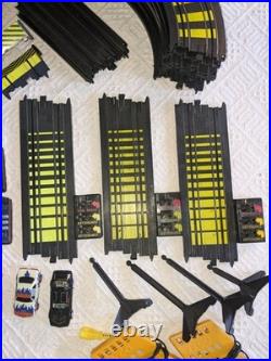 Vintage Tyco Cliffhangers Night Glow HO Car Slot Set With Cars + Extras + Parts