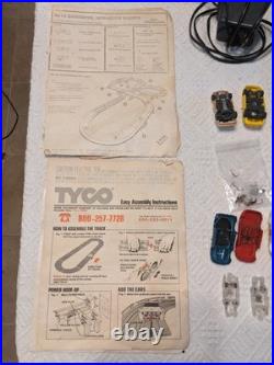 Vintage Tyco Cliffhangers Night Glow HO Car Slot Set With Cars + Extras + Parts