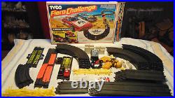 Vintage Tyco Fiero Challenge HO slot car Track Set + huge lot xtra track 20