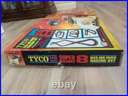 Vintage Tyco HO Scale Track Super Double 8 Over & Under Racing Set W. / Cars NICE