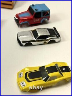 Vintage Tyco HP7 HO Slot Cars With Track Toy Cars 1970s LOT Stickers Decals 164