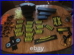 Vintage Tyco Ho Scale Slotcar Track And Accessories, Glow In Dark Guardrails
