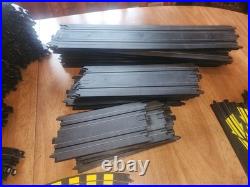 Vintage Tyco Ho Scale Slotcar Track And Accessories, Glow In Dark Guardrails