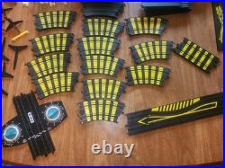 Vintage Tyco Ho Scale Slotcar Track And Accessories, Glow In Dark Guardrails