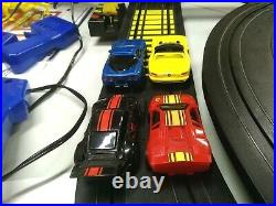 Vintage Tyco, Hot wheel, electric 4-lane slot car #33580 Complete Track with Cars