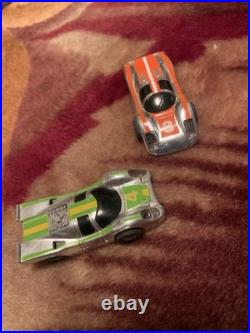 Vintage Tyco Nite Glow Empire 1000 Electric Racing Track And 8 Working Slot Cars