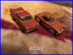 Vintage Tyco Nite Glow Empire 1000 Electric Racing Track And 8 Working Slot Cars