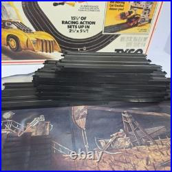 Vintage Tyco Racing Warriors Battle Of The Car Crusher Slot Car Race Track! READ