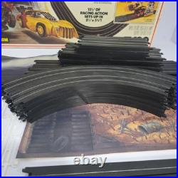 Vintage Tyco Racing Warriors Battle Of The Car Crusher Slot Car Race Track! READ