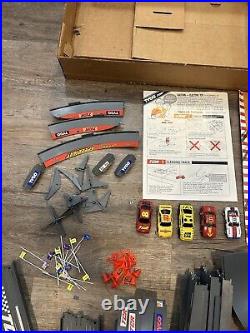 Vintage Tyco TCR High Banked Speedway Slot Car Set With Extra Cars