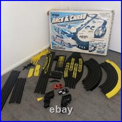 Vintage Tyco U Turn Chase In Box Slot Car Race Track With Cars Rare