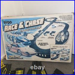 Vintage Tyco U Turn Chase In Box Slot Car Race Track With Cars Rare