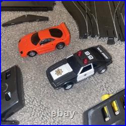 Vintage Tyco U Turn Chase In Box Slot Car Race Track With Cars Rare