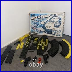 Vintage Tyco U Turn Chase In Box Slot Car Race Track With Cars Rare