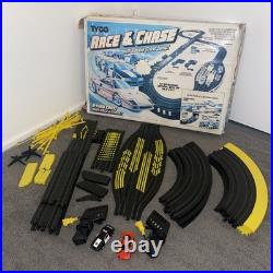 Vintage Tyco U Turn Chase In Box Slot Car Race Track With Cars Rare