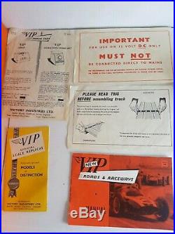 Vintage VIP raceways remote controlled electric slot car set box tracks manual