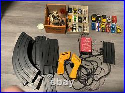 Vintage lot of tyco/aurora slot cars and parts + track and more GREAT LOT