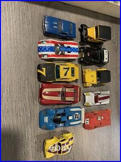 Vintage lot of tyco/aurora slot cars and parts + track and more GREAT LOT