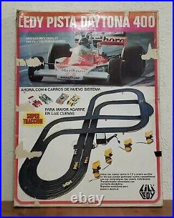 Vtg 70s Lili Ledy Pista AFX Daytona 400 Slot Car Electric Racing Track Set