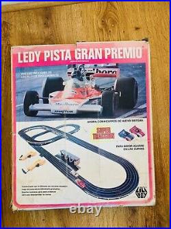 Vtg 70s Lili Ledy Pista AFX Gran Premio Slot Car Electric Racing Track Set Mod