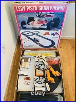 Vtg 70s Lili Ledy Pista AFX Gran Premio Slot Car Electric Racing Track Set Mod