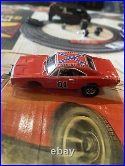 Vtg AUTO WORLD Dukes Of Hazzard Curvehuggers Electric Slot Car Racing USED As Is