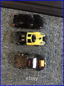 Vtg Slot Car Track Lot 3 Cars 2 Controllers Tyco Porsche Dodge Stealth Bandit