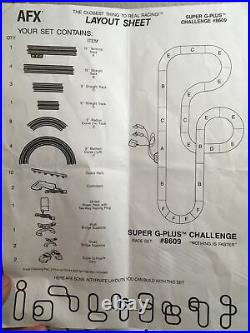 Vtg TOMY/AFX Super G Plus Challenge Set 8609 17FT Racing Track complete (tested)