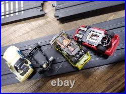 Vtg TYCO Cliff Hangers No 6208 HO Slot Car Race Set Cars Track Controllers withBox