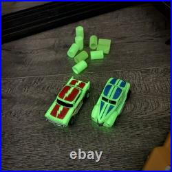 Vtg TYCO Sparkin Hot Rods Nite-Glow HO Slot Track Set VIDEO Works READ 6218