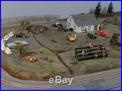 Wood Routed 1/32 Slot Car Track Professionally Built Excellent Condition
